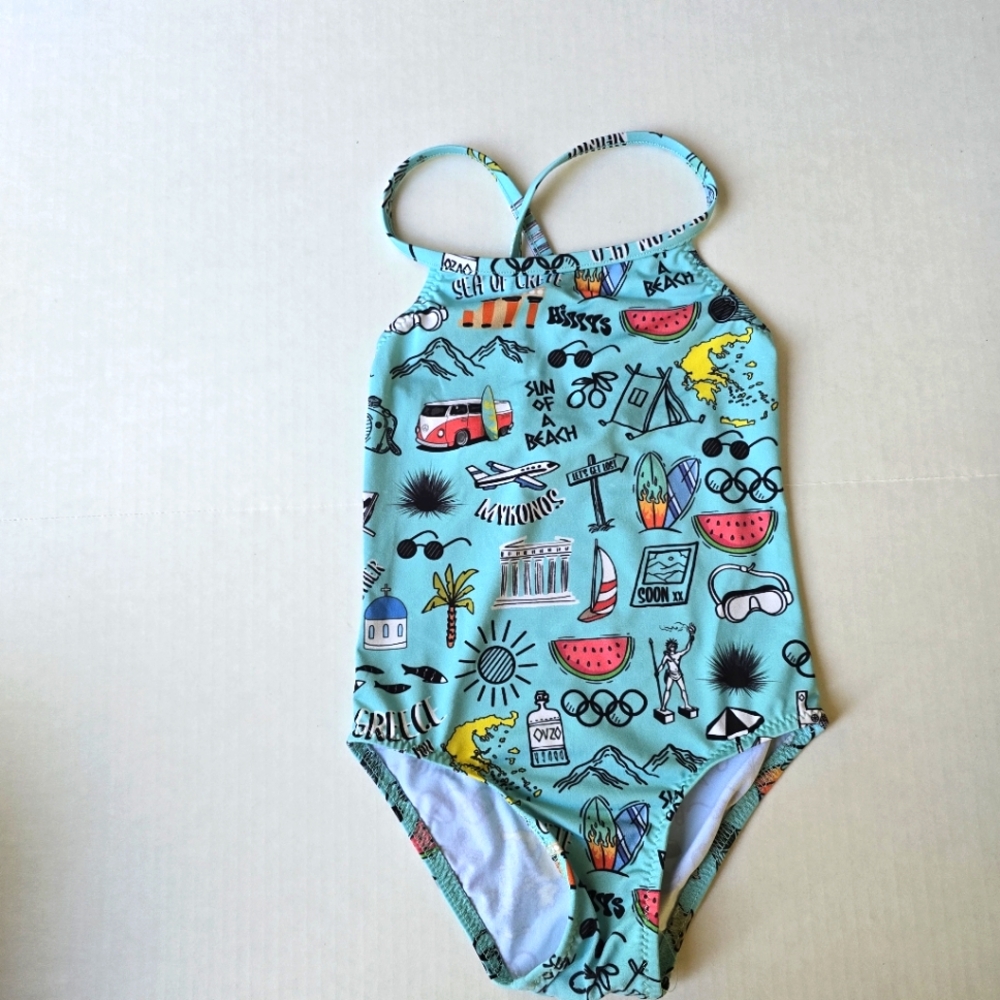 Sun of a Beach Kids Swimwear with Fun Print Size 2